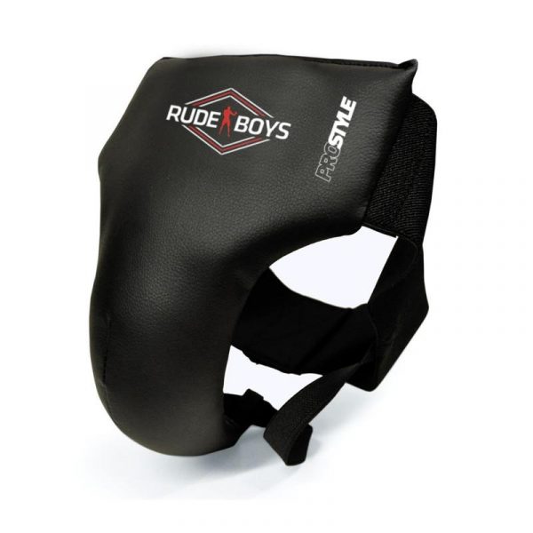 Coquilla de boxeo rude boys en color negro para protegerte de los golpes bajos